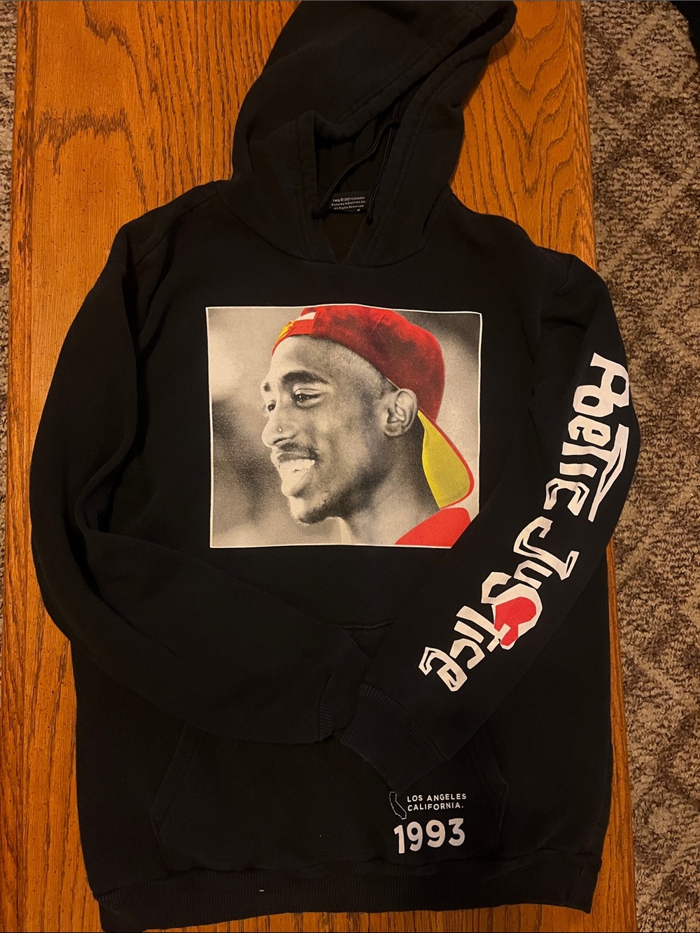 Chemistry Black Graphic Crewneck Hoodie with Red and Yellow Accents